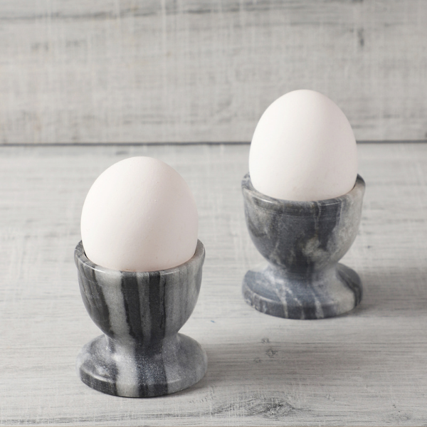 NikkisPride Marble egg Keeper Gray Bhiaslana Set of 2